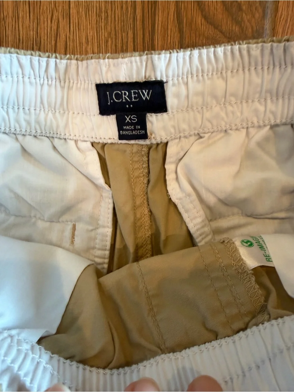 J. Crew Men's Drawstring Shorts 6” pockets /Light Khaki / XS